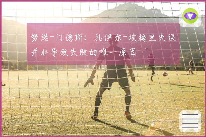 努诺-门德斯：扎伊尔-埃梅里失误并非导致失败的唯一原因